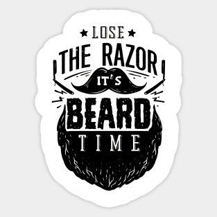 It's Beard Time Sticker